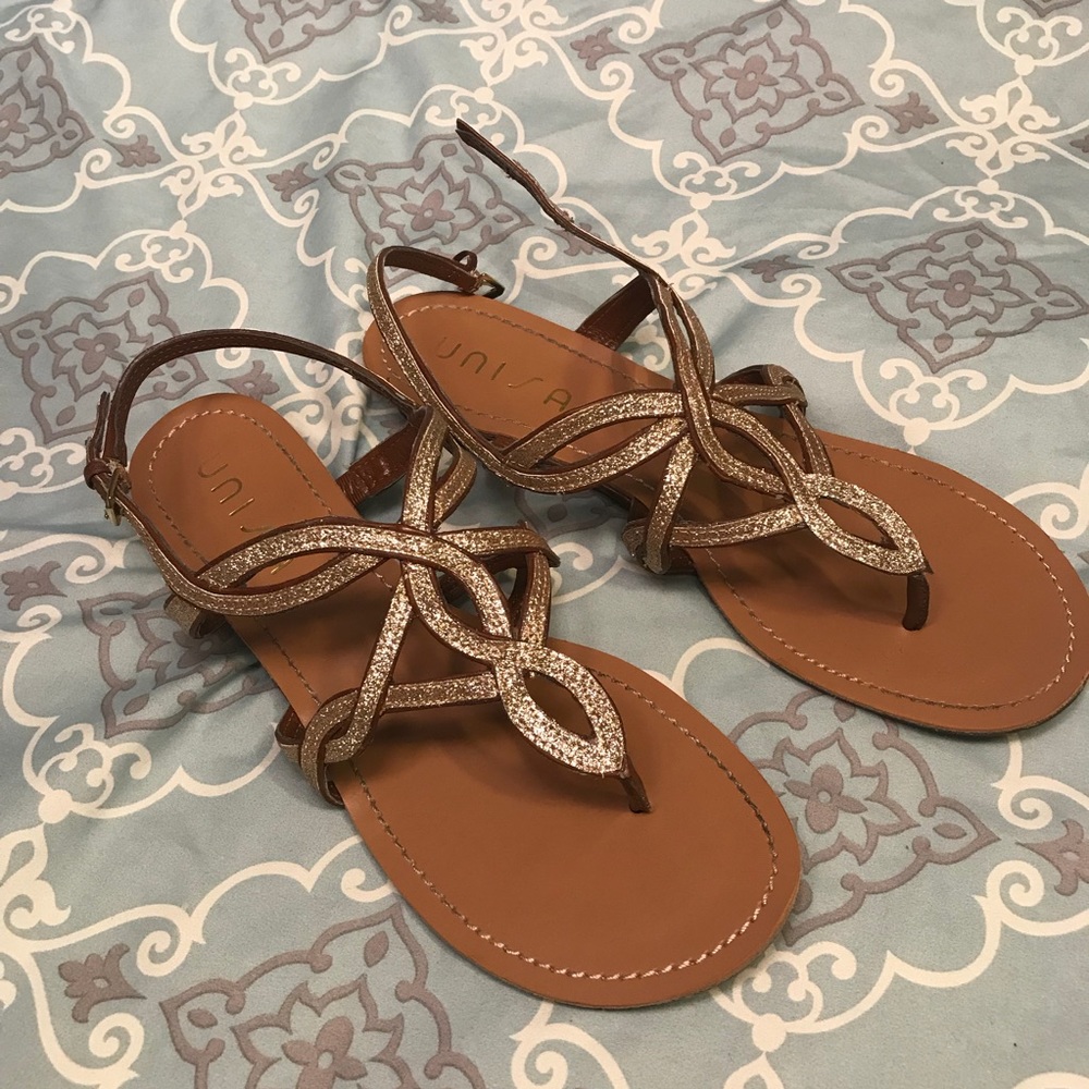 Unisa Gold Sandals